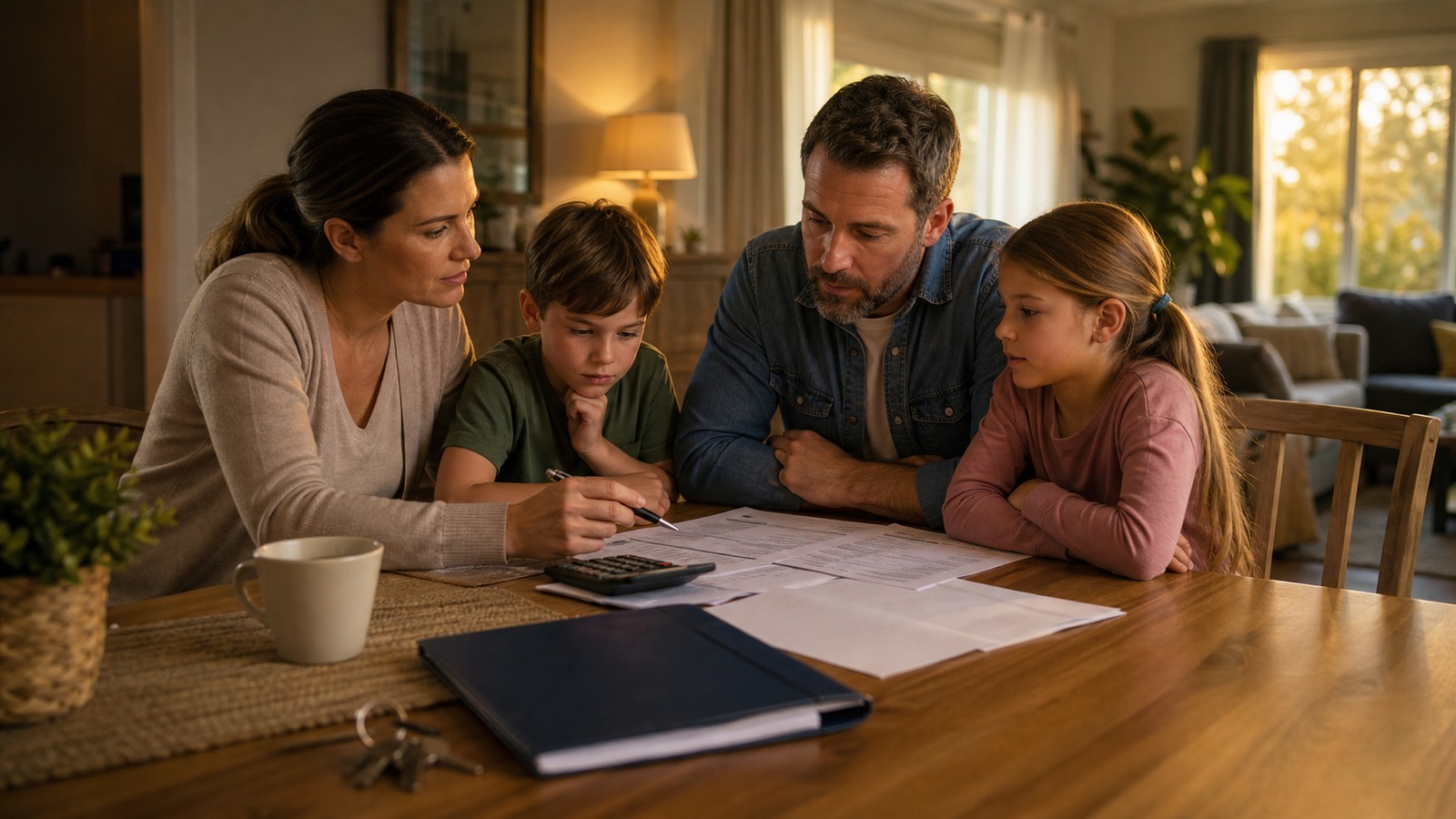 Photorealistic insurance planning scene for How to Know If You’re Overinsured or Underinsured