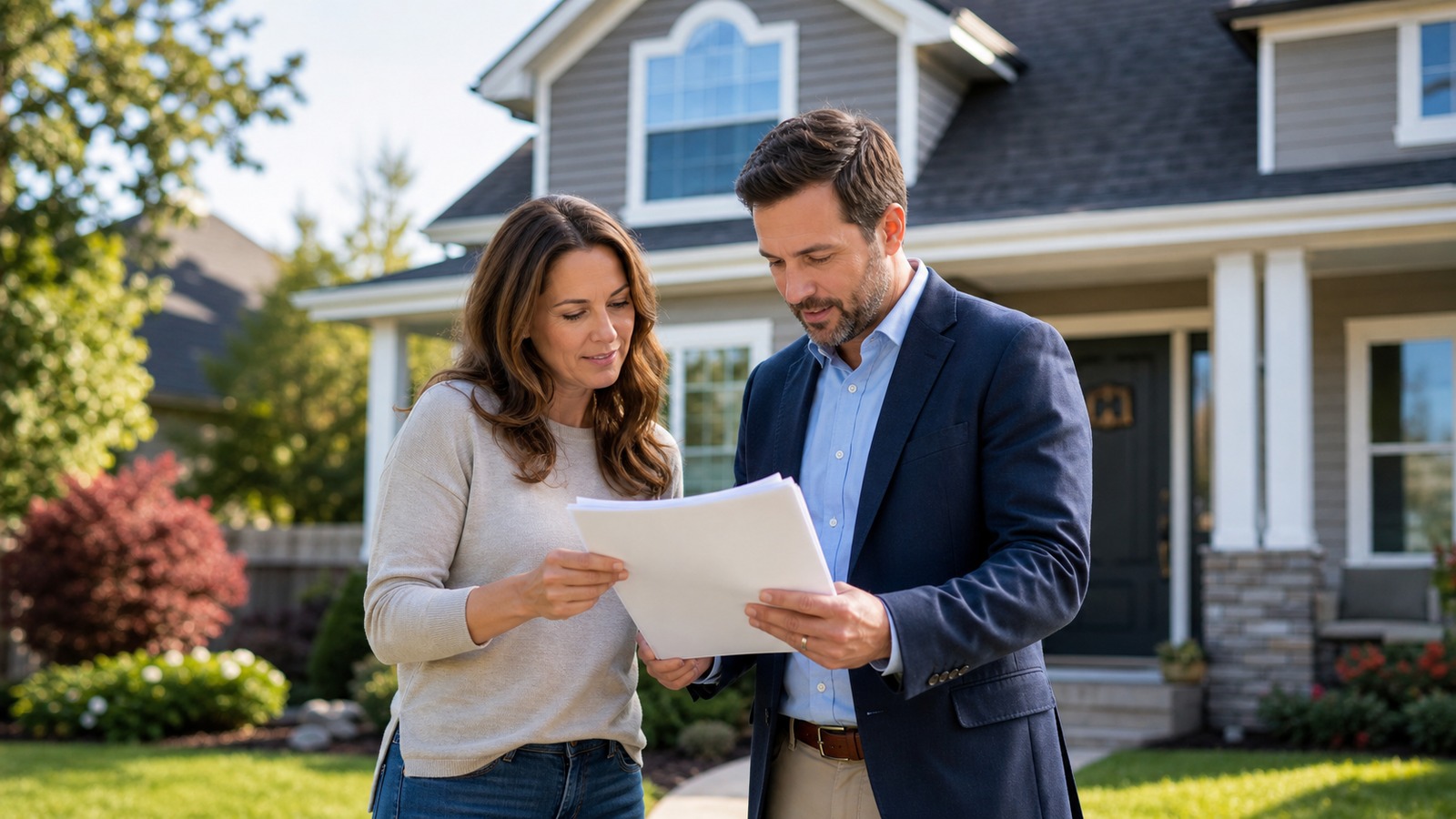 Photorealistic insurance planning scene for Homeowners Insurance Explained: What’s Covered and What’s Not
