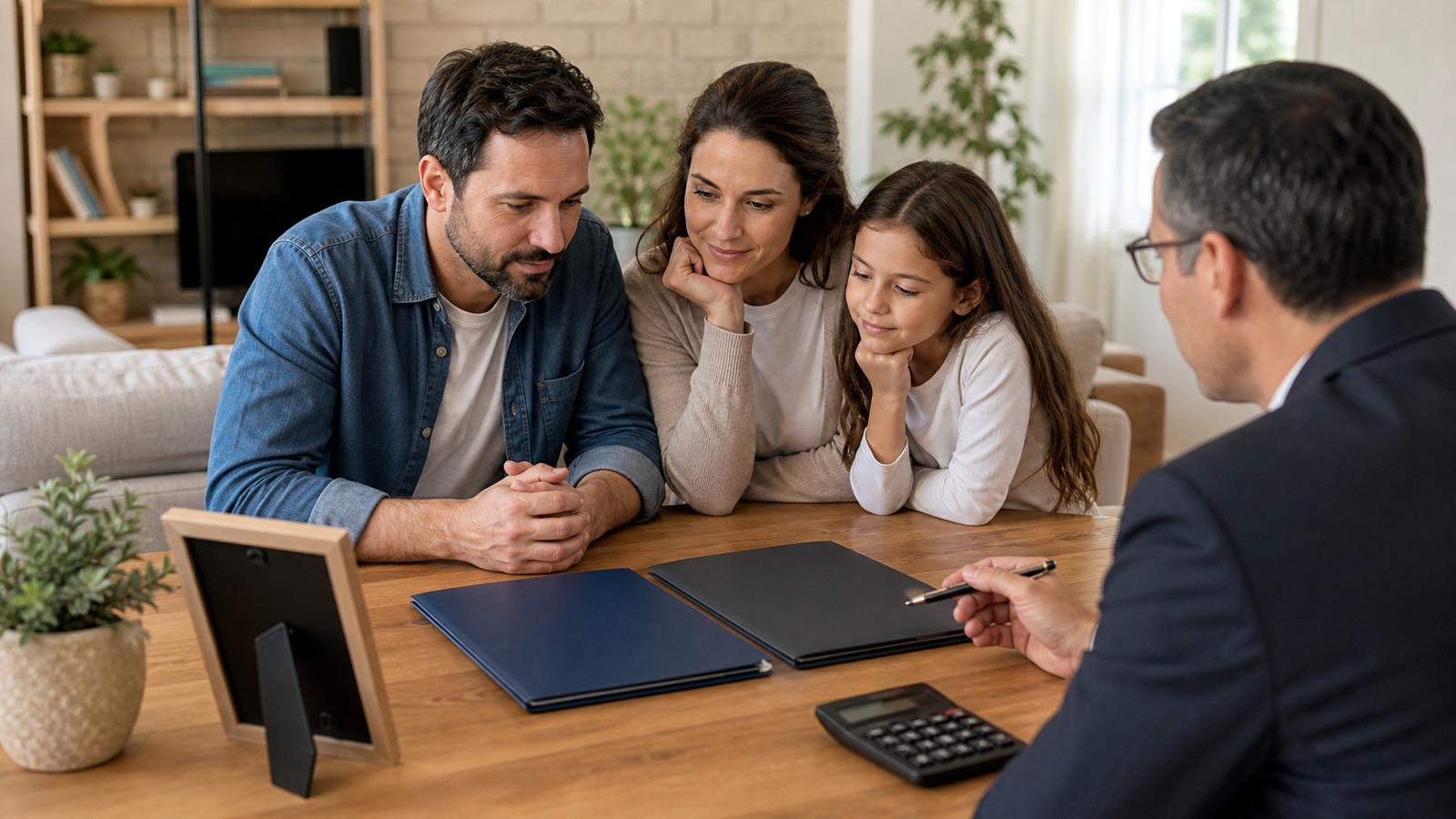 Photorealistic insurance planning scene for Life Insurance Made Simple: Term vs. Whole Explained