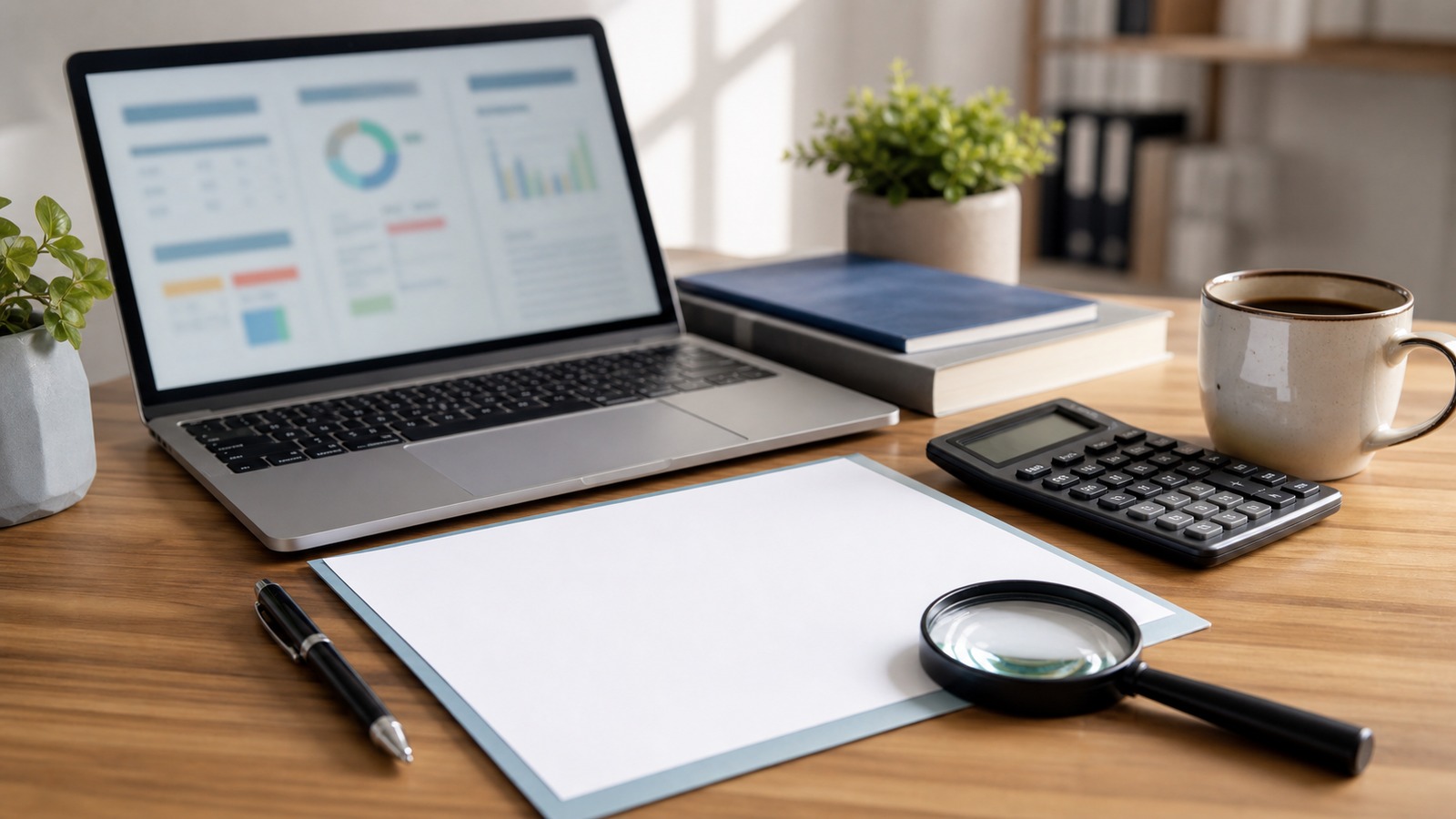Photorealistic insurance planning scene for Coverage Calculators Planning Terms and Jargon Explained