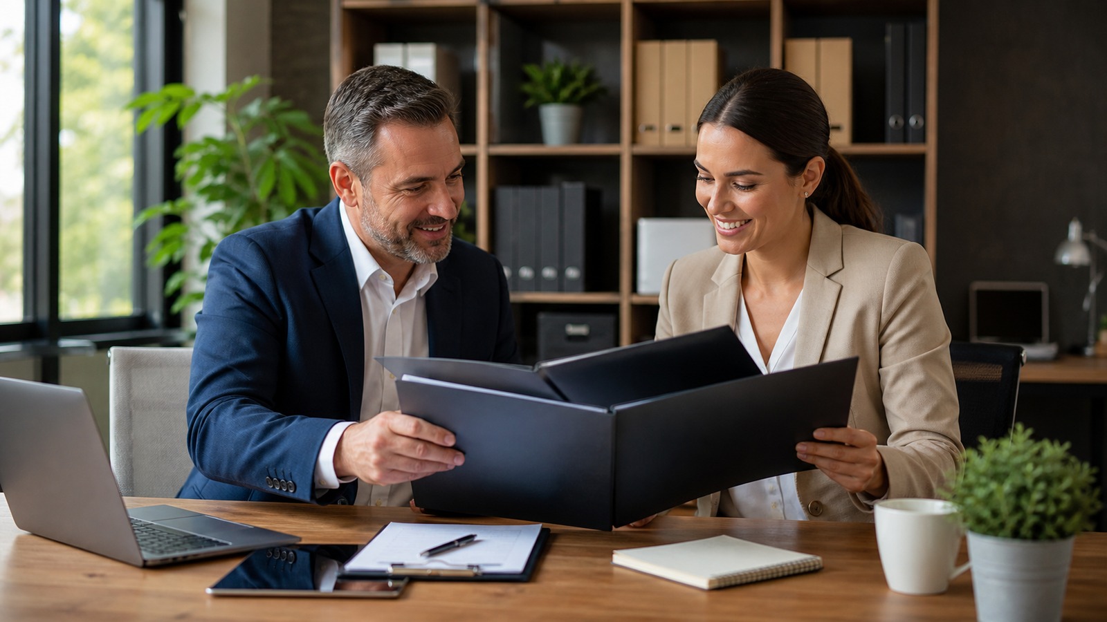 Photorealistic insurance planning scene for How to Bundle Commercial Property for Bigger Savings
