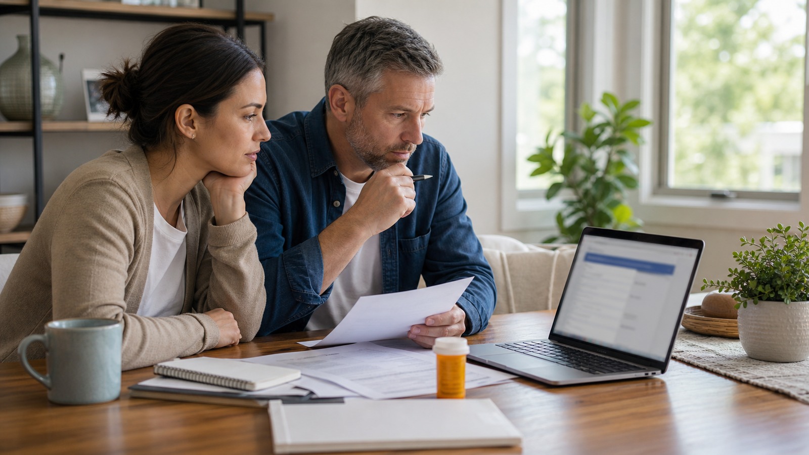 Photorealistic insurance planning scene for Health Plans Medical Networks Coverage Renewal Guide: What to Check Every Year